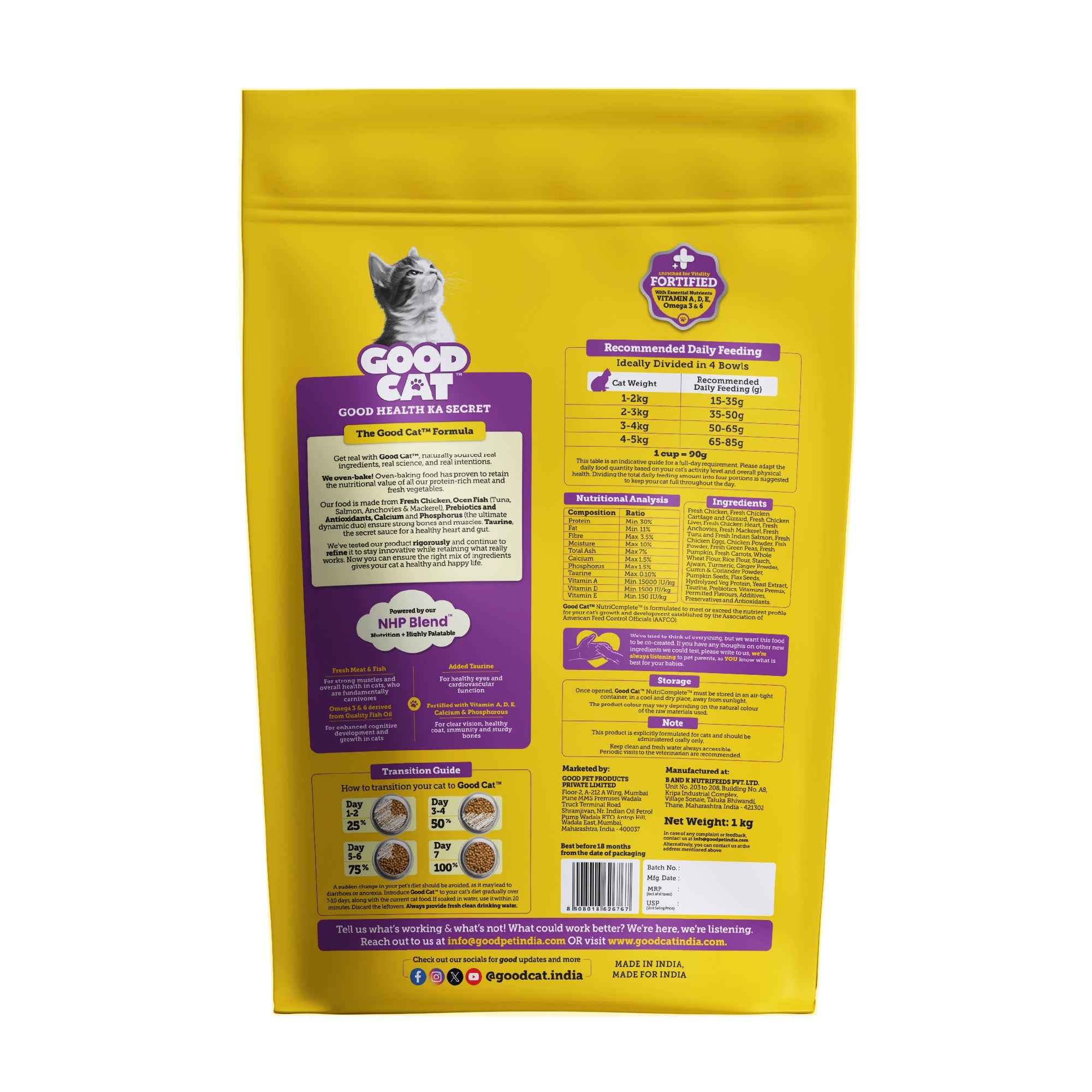 Docotr Suggeted Nutritionally Formulated Cat Food